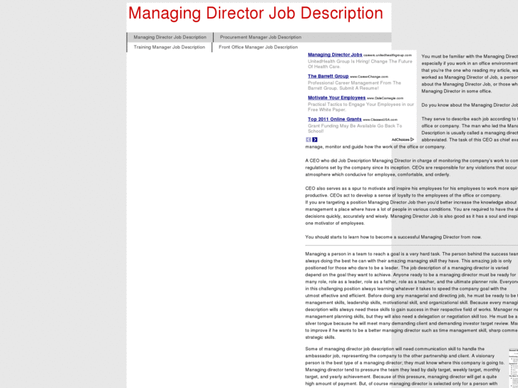 www.managingdirectorjobdescription.com