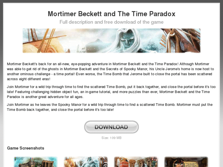 www.mortimerbeckettandthetimeparadox.com