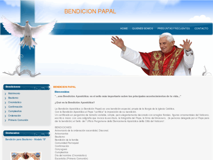 www.bendicionpapal.com