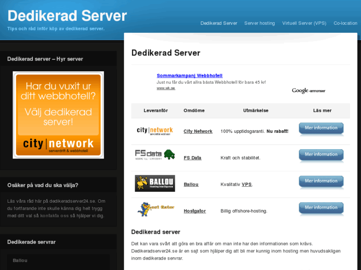 www.dedikeradserver24.se