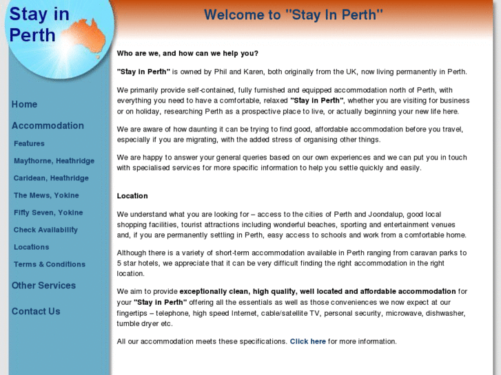 www.stayinperth.net
