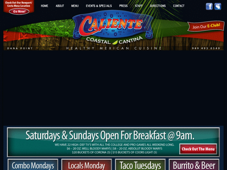 www.calientecoastalcantina.com