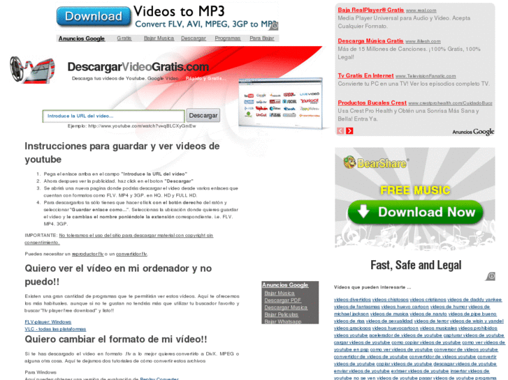 www.descargarvideogratis.com