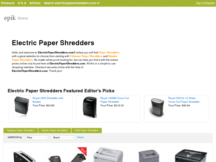 www.electricpapershredders.com