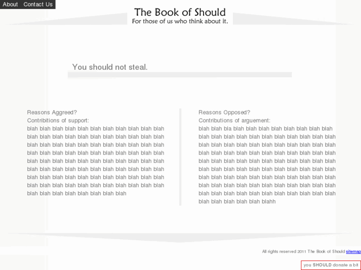 www.thebookofshould.com