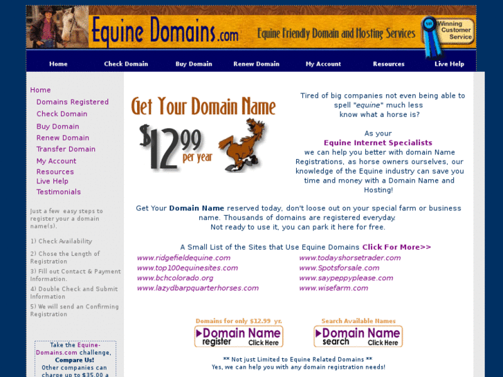 www.equine-domains.com