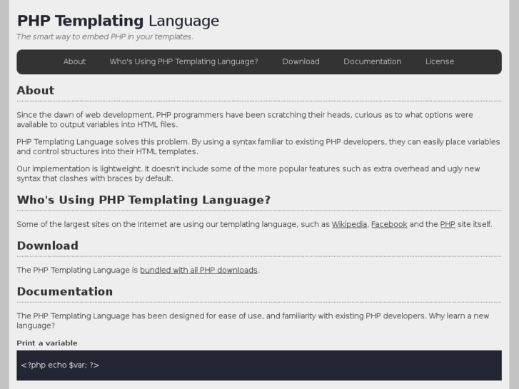 www.phptemplatinglanguage.com