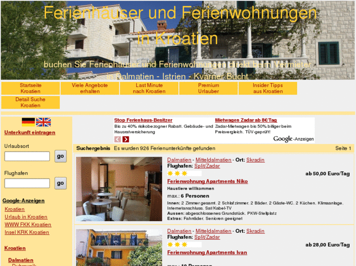 www.kroatien-ferienwohnungen-ferienhaeuser.de