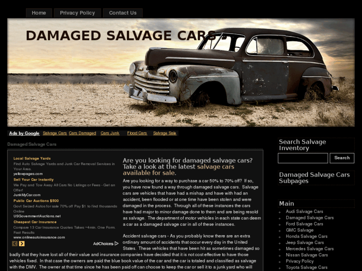 www.damagedsalvagecars.com