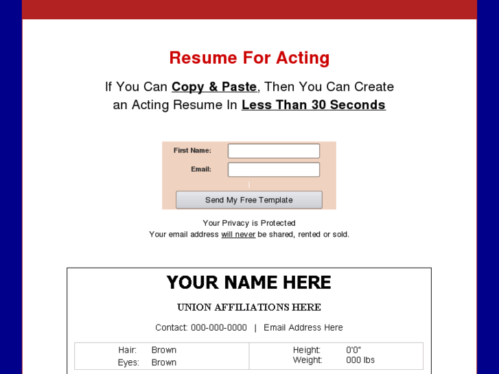 www.diyactingresume.com