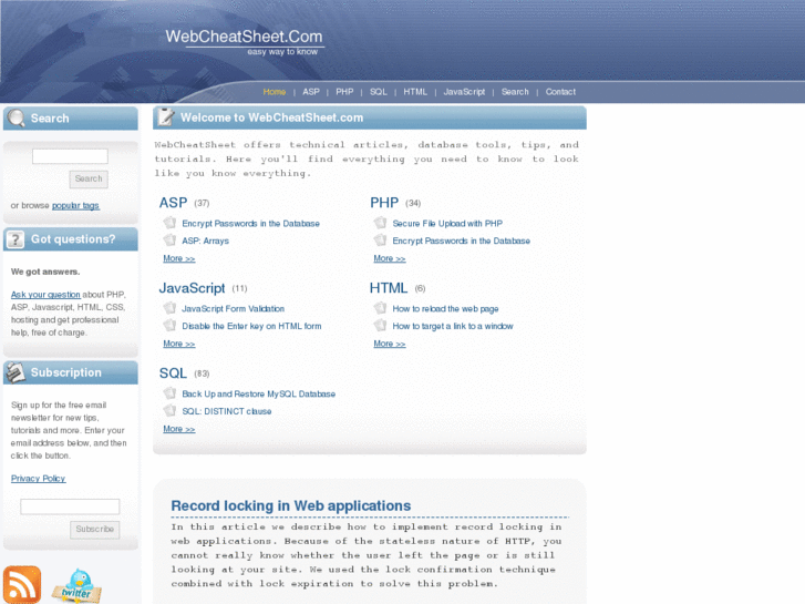 www.webcheatsheet.com