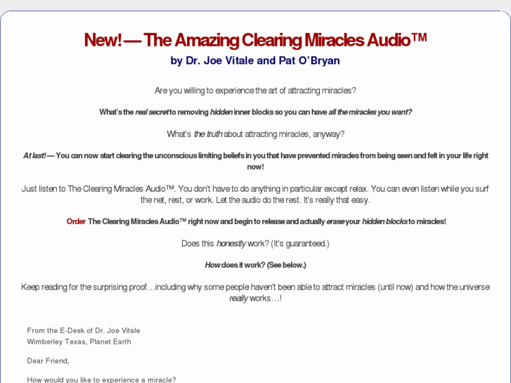 www.clearingmiracle.com