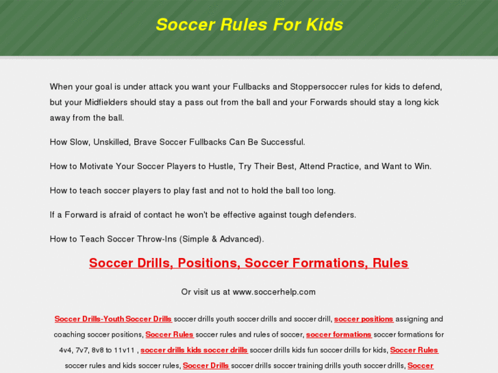 www.soccerrulesforkids.com