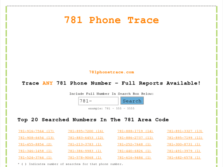 www.781phonetrace.com