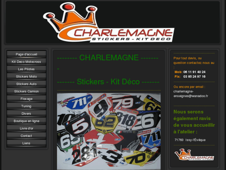 www.charlemagnestickers.com