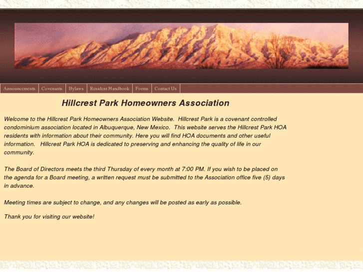 www.hillcrestparkhoa.com