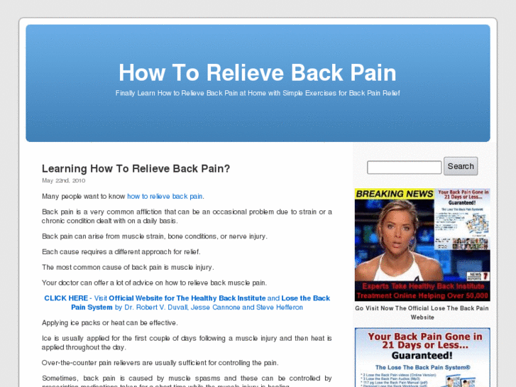 www.howtorelievebackpain.org