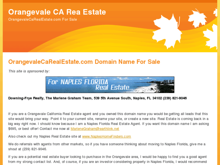 www.orangevalecarealestate.com