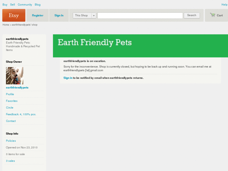 www.earthfriendlypets.com