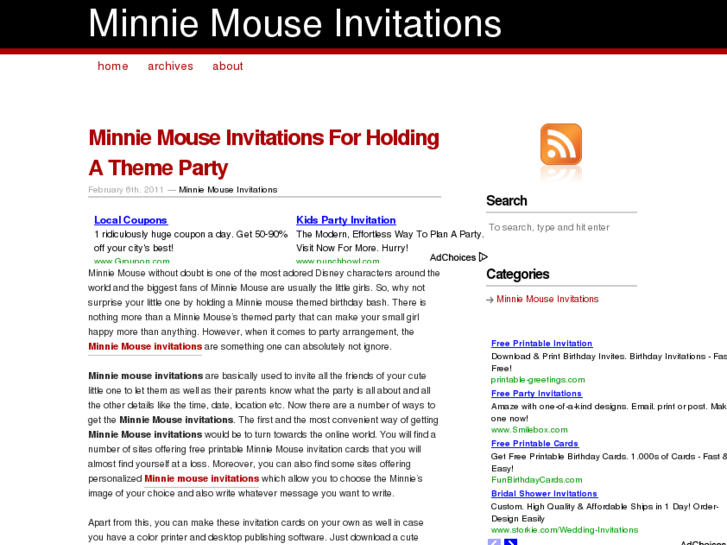 www.minniemouseinvitations.com