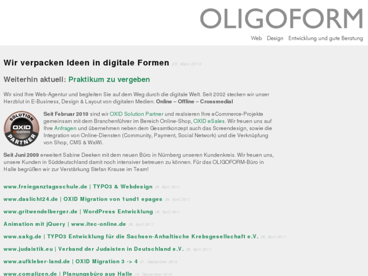 www.oligoform.com