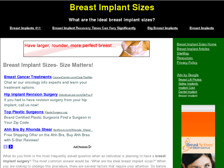 www.breastimplantsizes.info