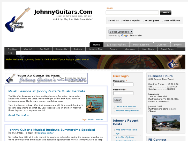 www.johnnyguitars.com