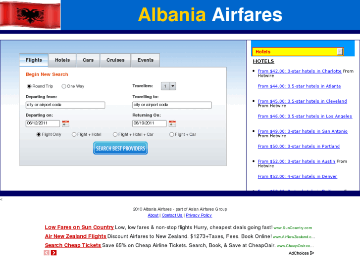 www.albaniaairfares.com