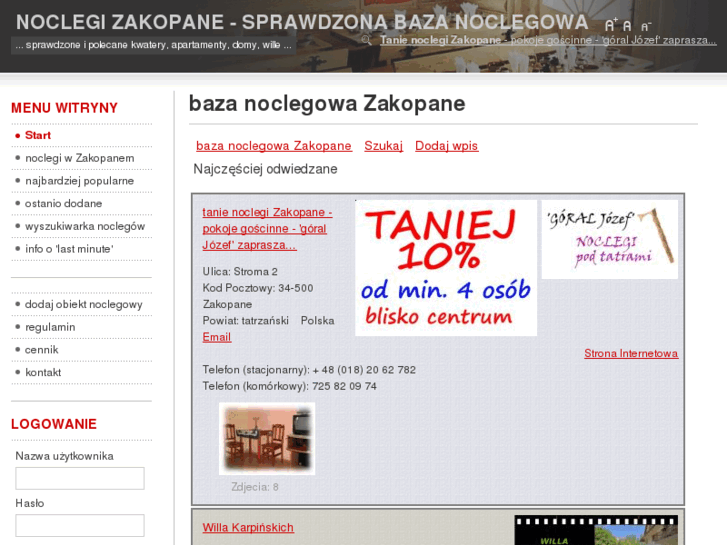 www.noclegi-zakopane.biz