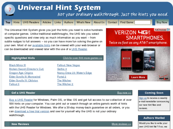 www.universal-hint-system.com