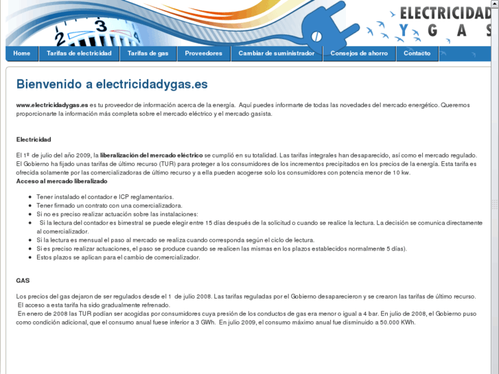 www.electricidadygas.es