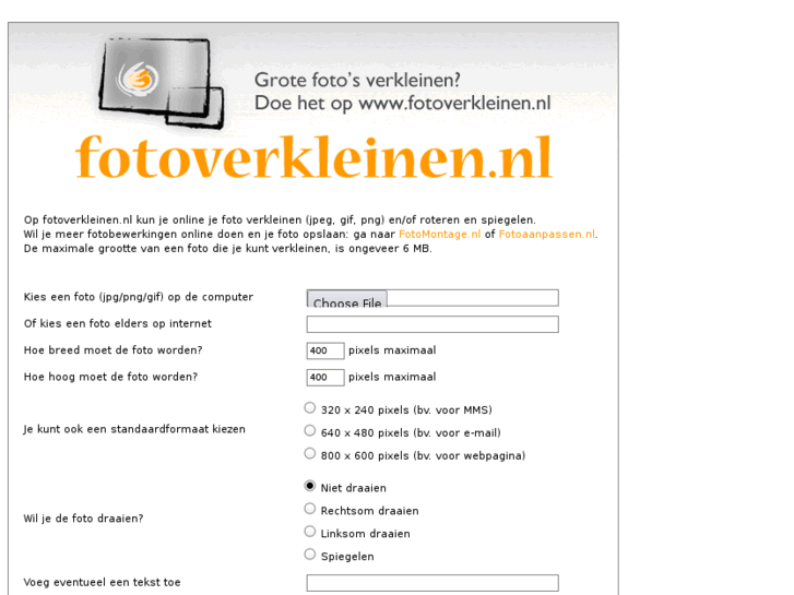 www.fotoverkleinen.nl