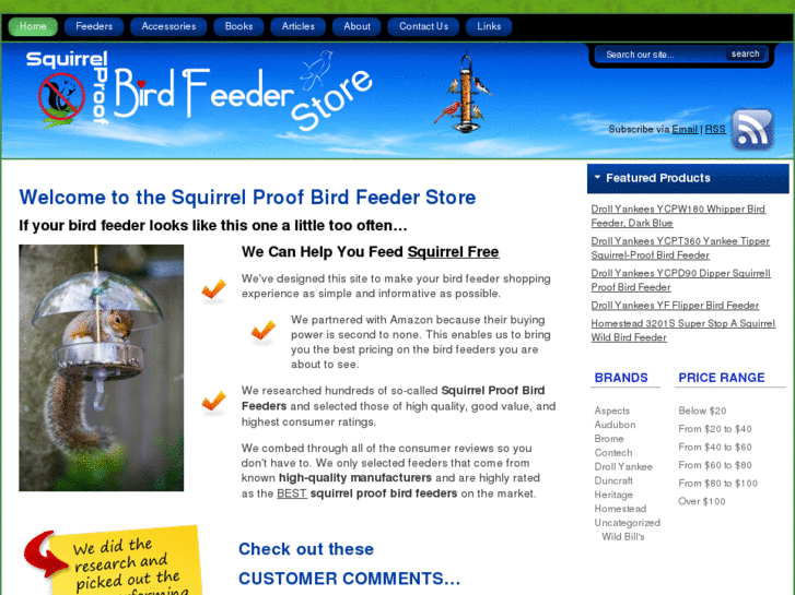 www.squirrelproofbirdfeederstore.com