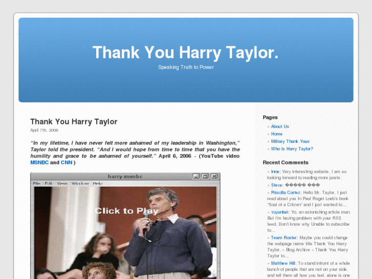 www.thankyouharrytaylor.net