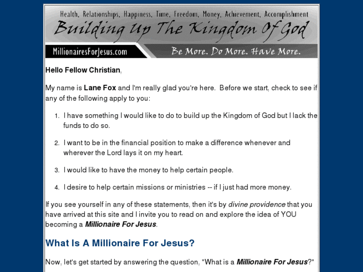 www.christian-millionaire.com