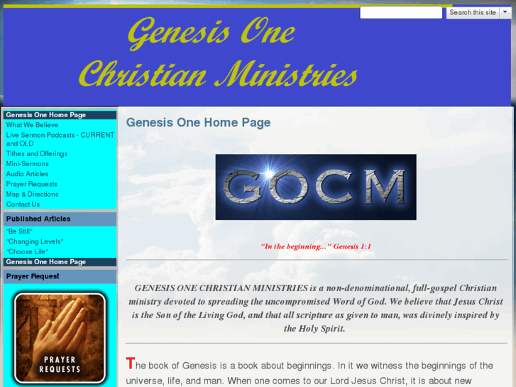www.genesis-one.org