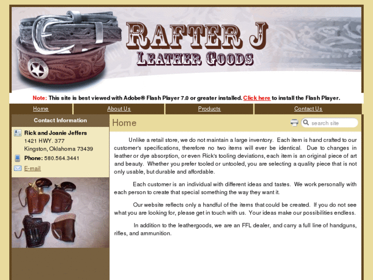 www.rafterjleathergoods.com