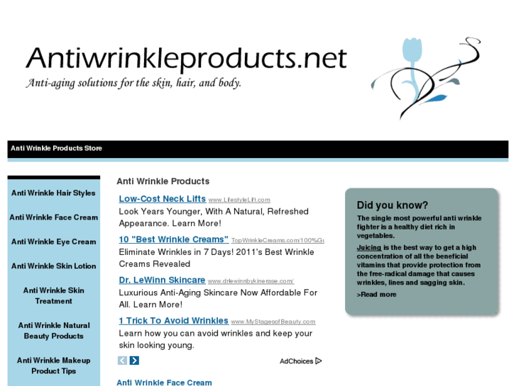 www.antiwrinkleproducts.net