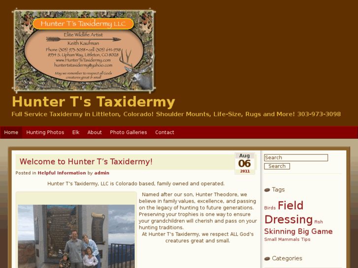 www.huntertstaxidermy.com