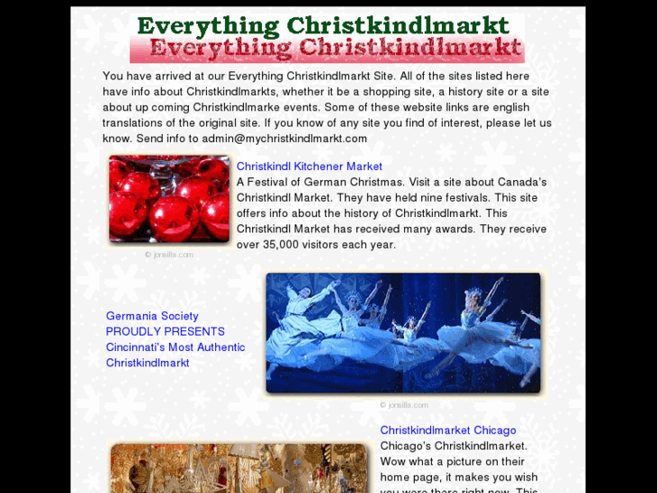 www.mychristkindlmarkt.com