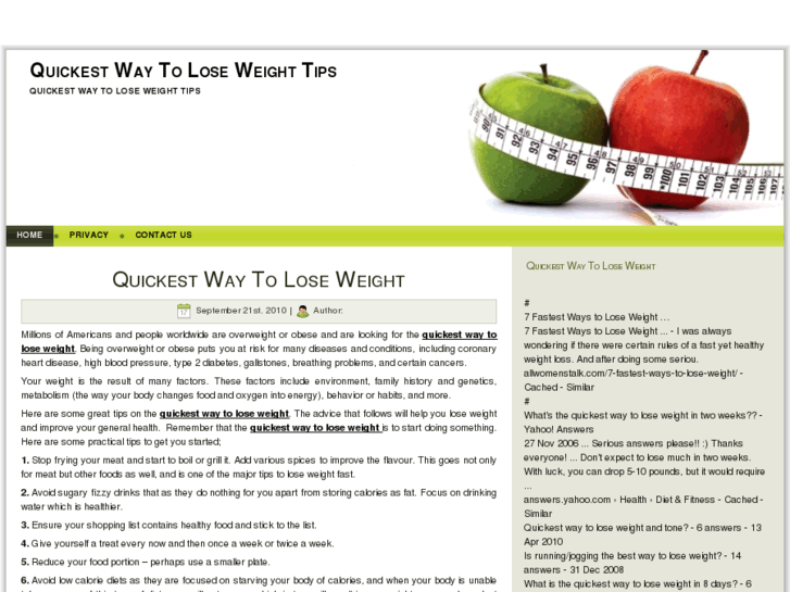 www.quickestwaytoloseweighttips.net