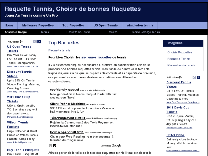 www.raquettetennis.net