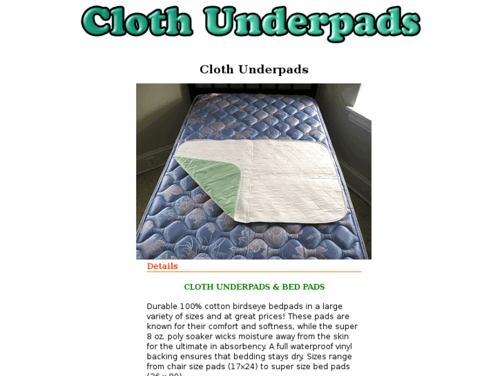 www.clothunderpads.com