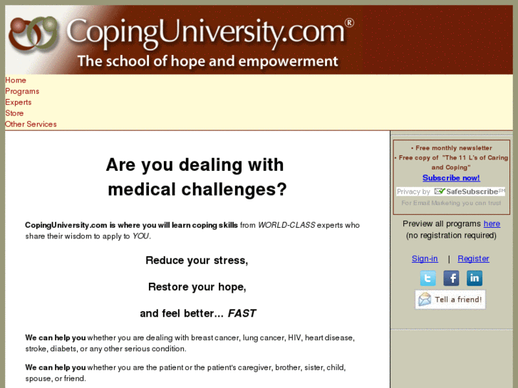 www.copinguniversity.com
