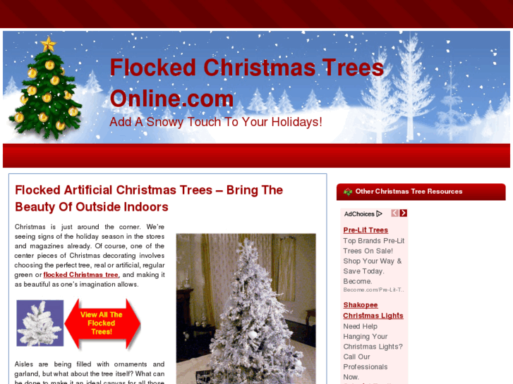 www.flockedchristmastreesonline.com