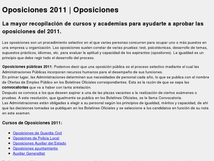 www.oposiciones2011.es