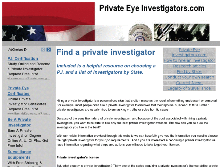 www.privateeyeinvestigators.com