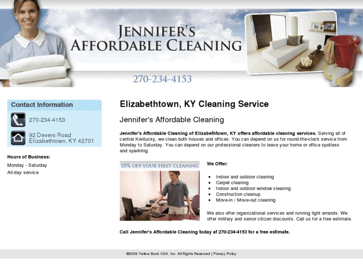 www.jennifersaffordablecleaning.com