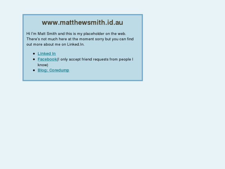 www.matthewsmith.id.au