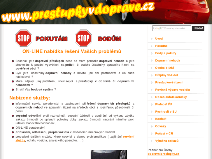 www.prestupkyvdoprave.cz